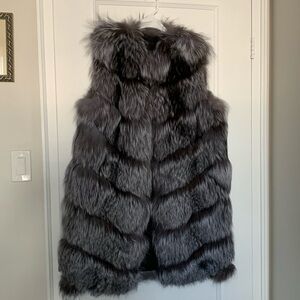 Luxurious Silver Fox Fur Vest
